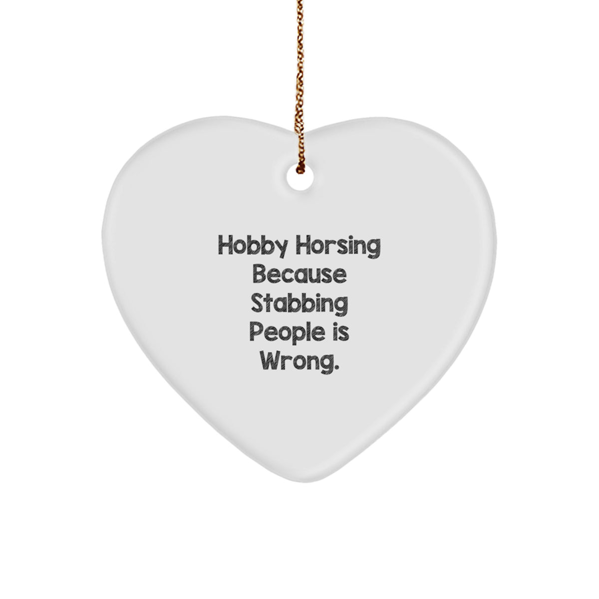 Hobby Horsing Heart Ornament Christmas Idea Gift for Coworkers - Image 1