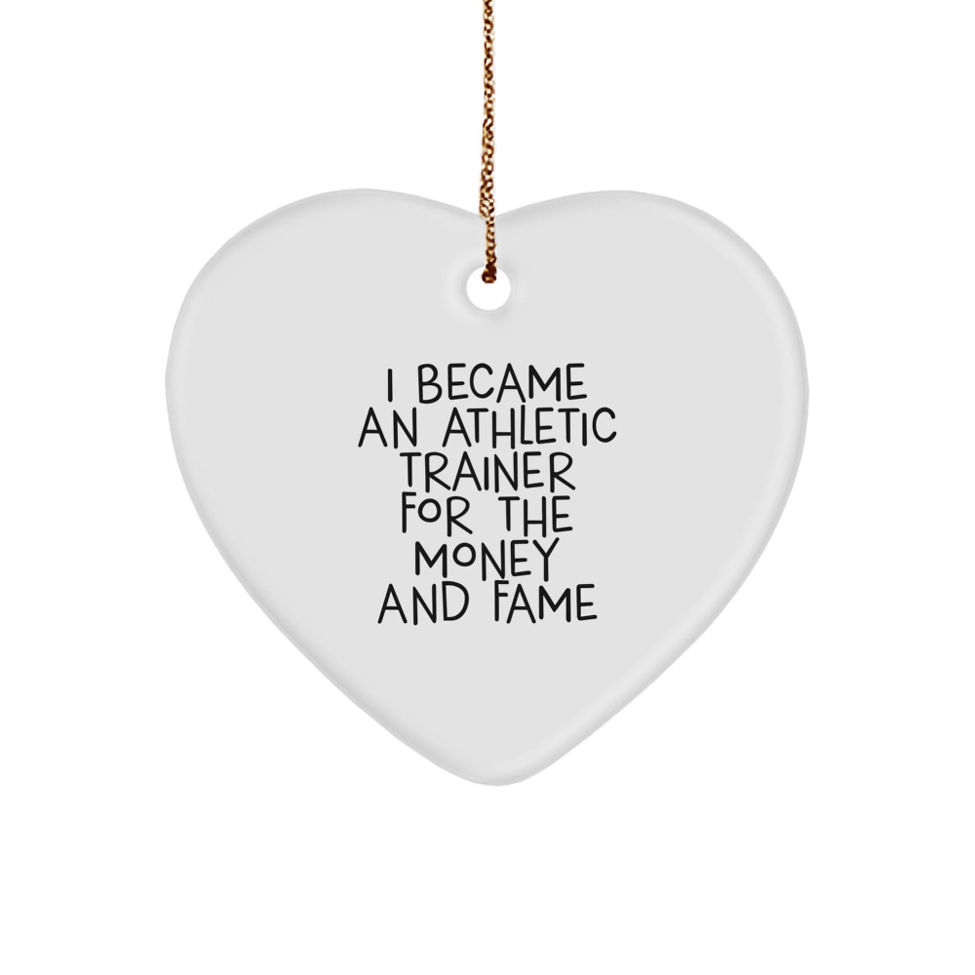 Funny Gifts from Men to Athletic Trainers - Heart Ornament for Christmas Unique Gifts - Image 1