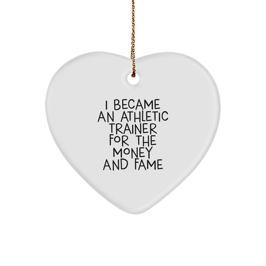 Funny Gifts from Men to Athletic Trainers - Heart Ornament for Christmas Unique Gifts - Image 1