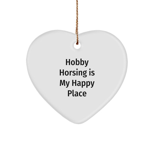 Hobby Horsing Gifts from Friends with Love, Heart Ornament for Christmas Unique Gifts for Women - Image 1