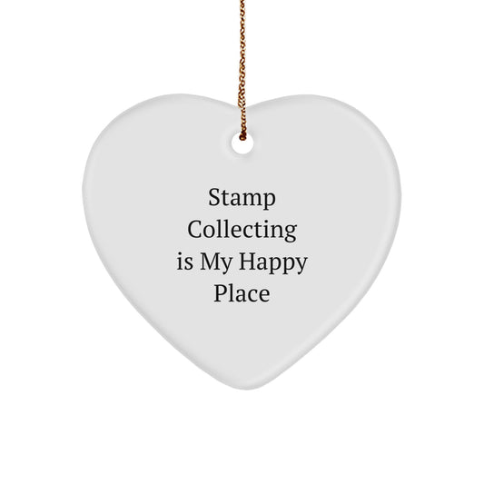 Unique Stamp Collecting Heart Ornament Gifts from Men to Stamp Collecting Lovers for Christmas - Image 1