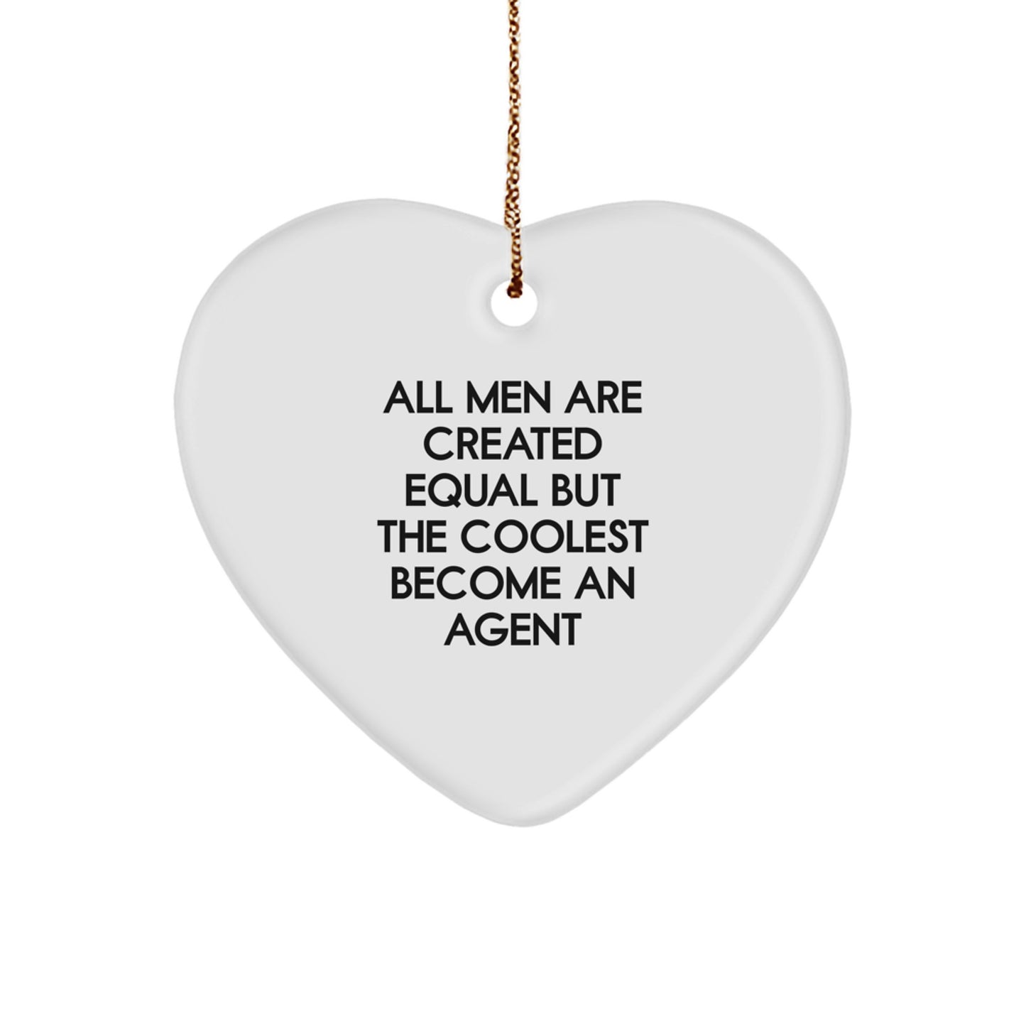 Funny Agent Heart Ornament, Gifts from Men for Agent Friends on Christmas Unique Gifts - Image 1