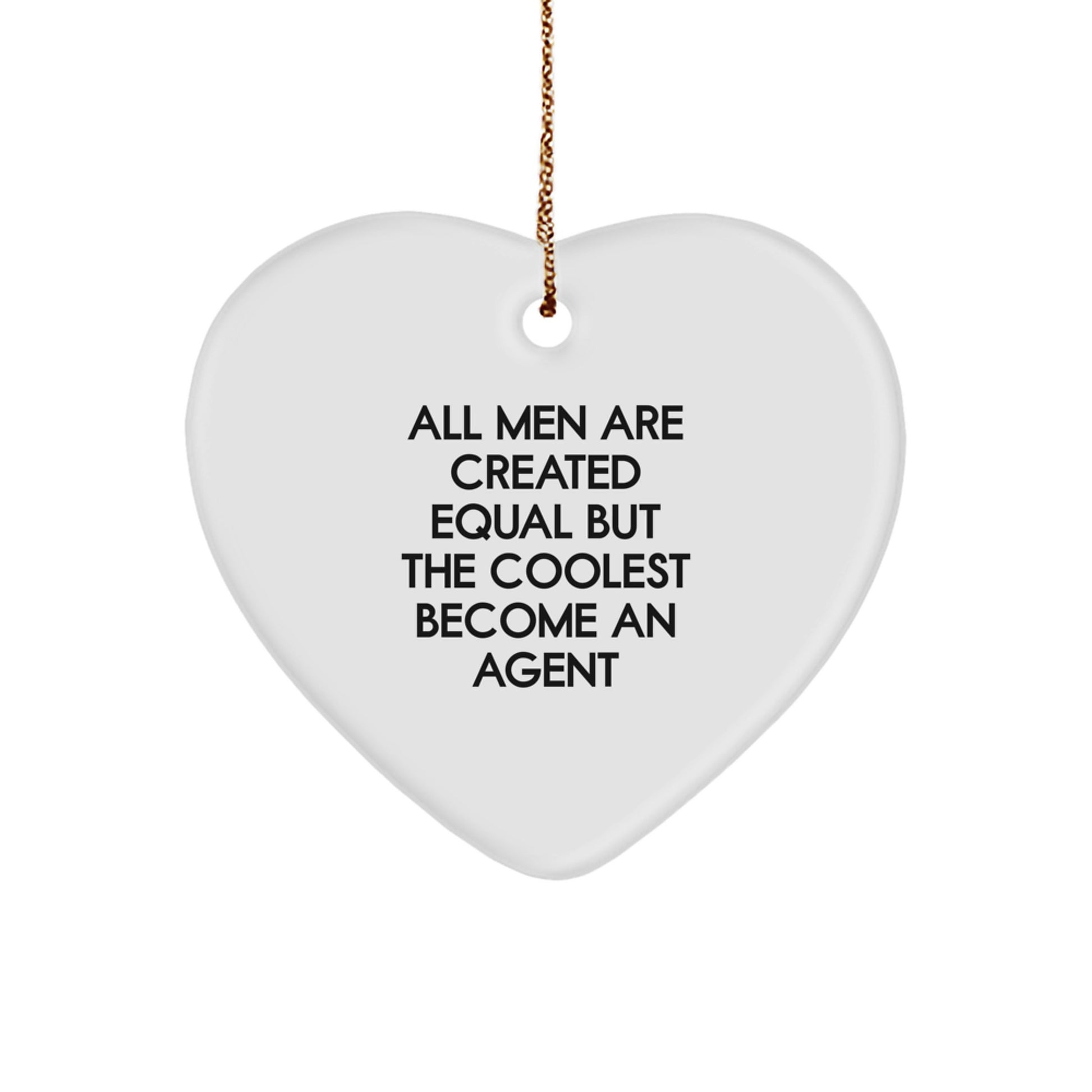 Funny Agent Heart Ornament, Gifts from Men for Agent Friends on Christmas Unique Gifts - Image 1