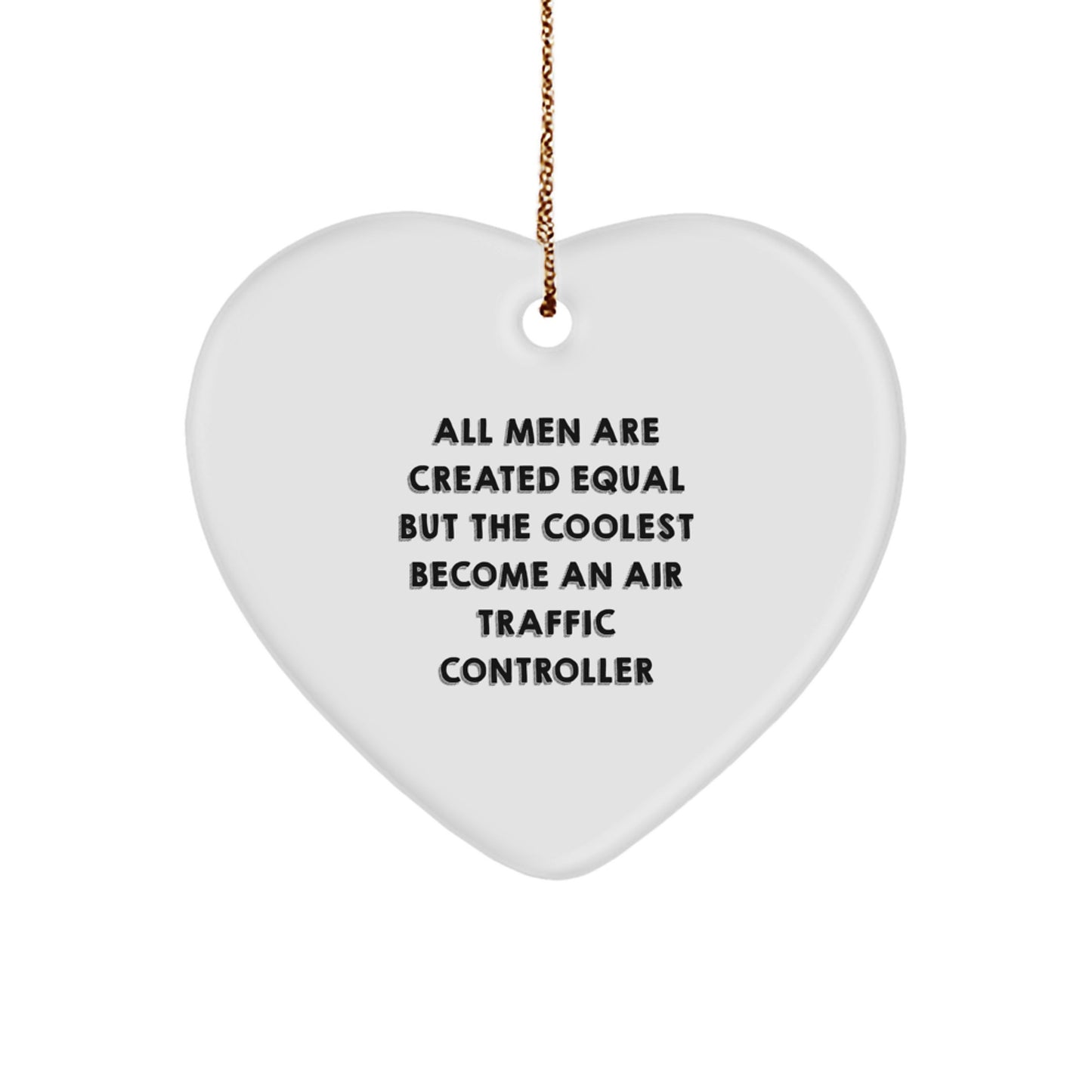 Funny Air Traffic Controller Heart Ornament Gifts from Men to Friends and Family for Christmas - Image 1