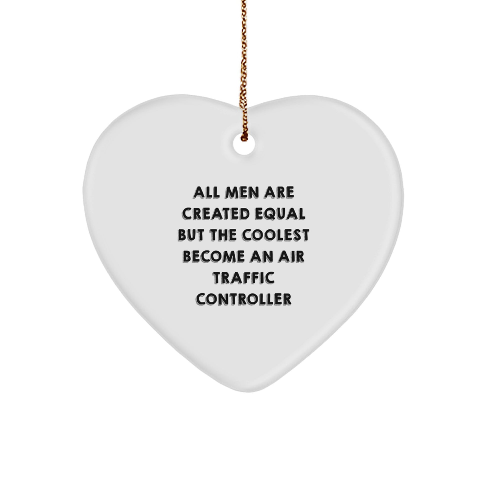 Funny Air Traffic Controller Heart Ornament Gifts from Men to Friends and Family for Christmas - Image 1