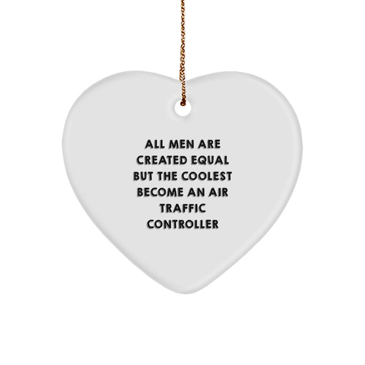 Funny Air Traffic Controller Heart Ornament Gifts from Men to Friends and Family for Christmas - Image 1
