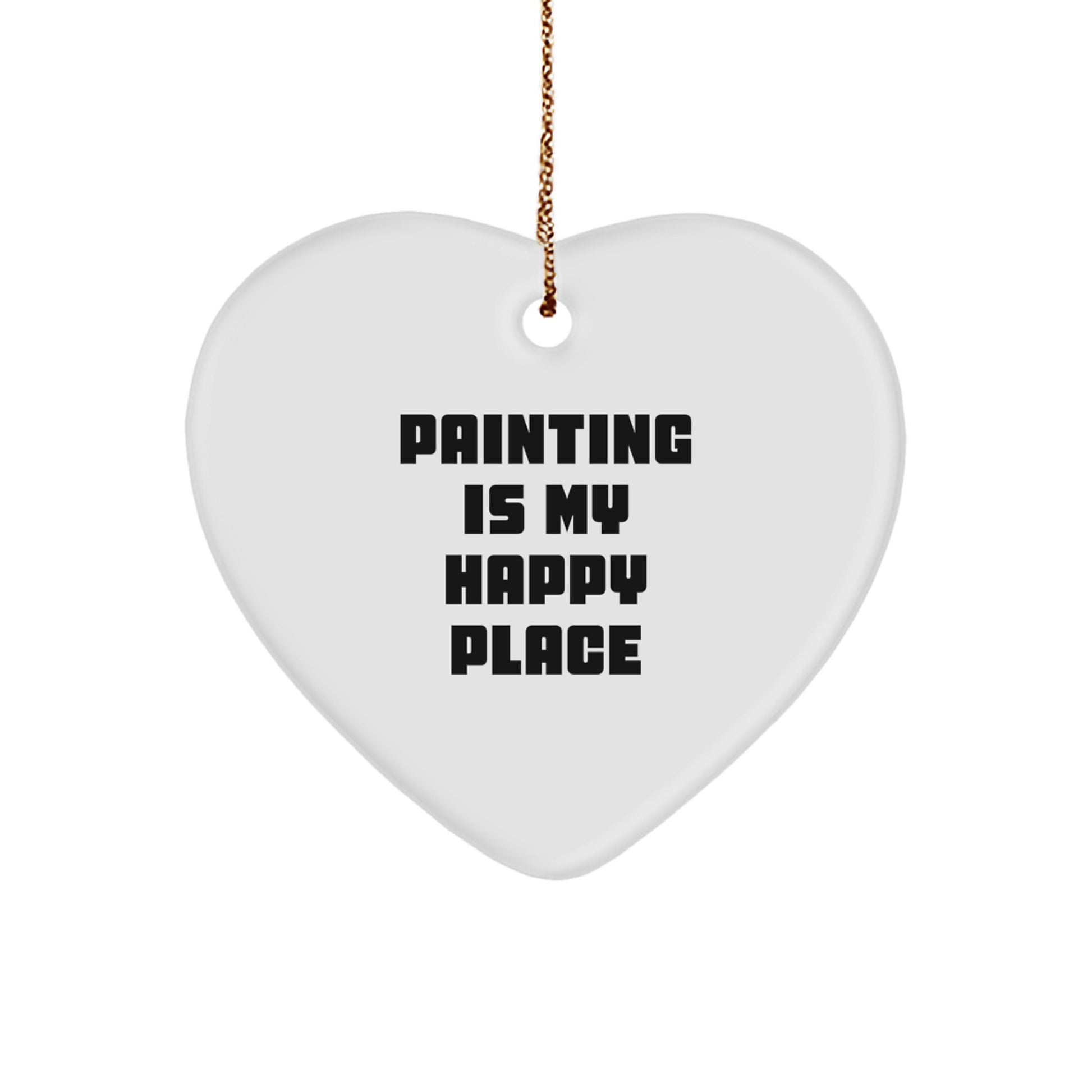 Funny Painting Heart Ornament Gifts from Friends for Christmas Unique Painting Enthusiasts, Painting Lovers, Wife, Husband, Family - Image 1