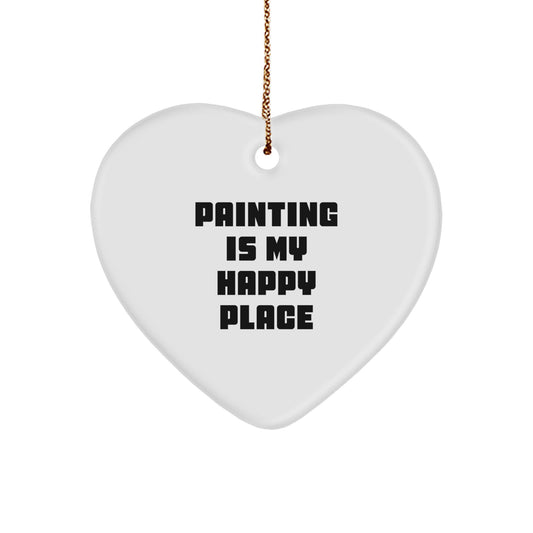 Funny Painting Heart Ornament Gifts from Friends for Christmas Unique Painting Enthusiasts, Painting Lovers, Wife, Husband, Family - Image 1