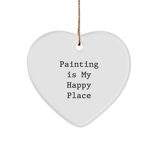 Funny Painting Heart Ornament Gifts from Friends for Painting Lovers at Christmas - Image 1