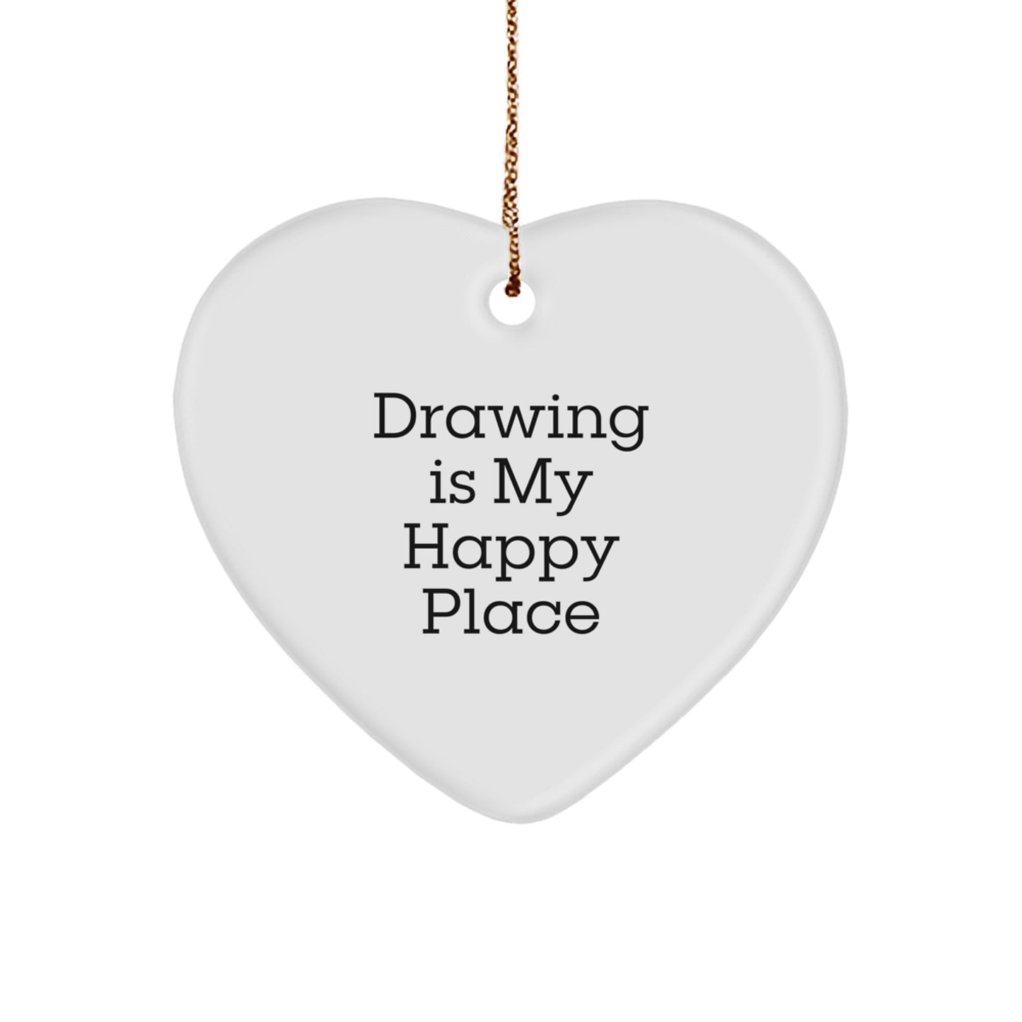 Funny Drawing Heart Ornament Gifts from Friends and Family for Drawing Lovers - Image 1