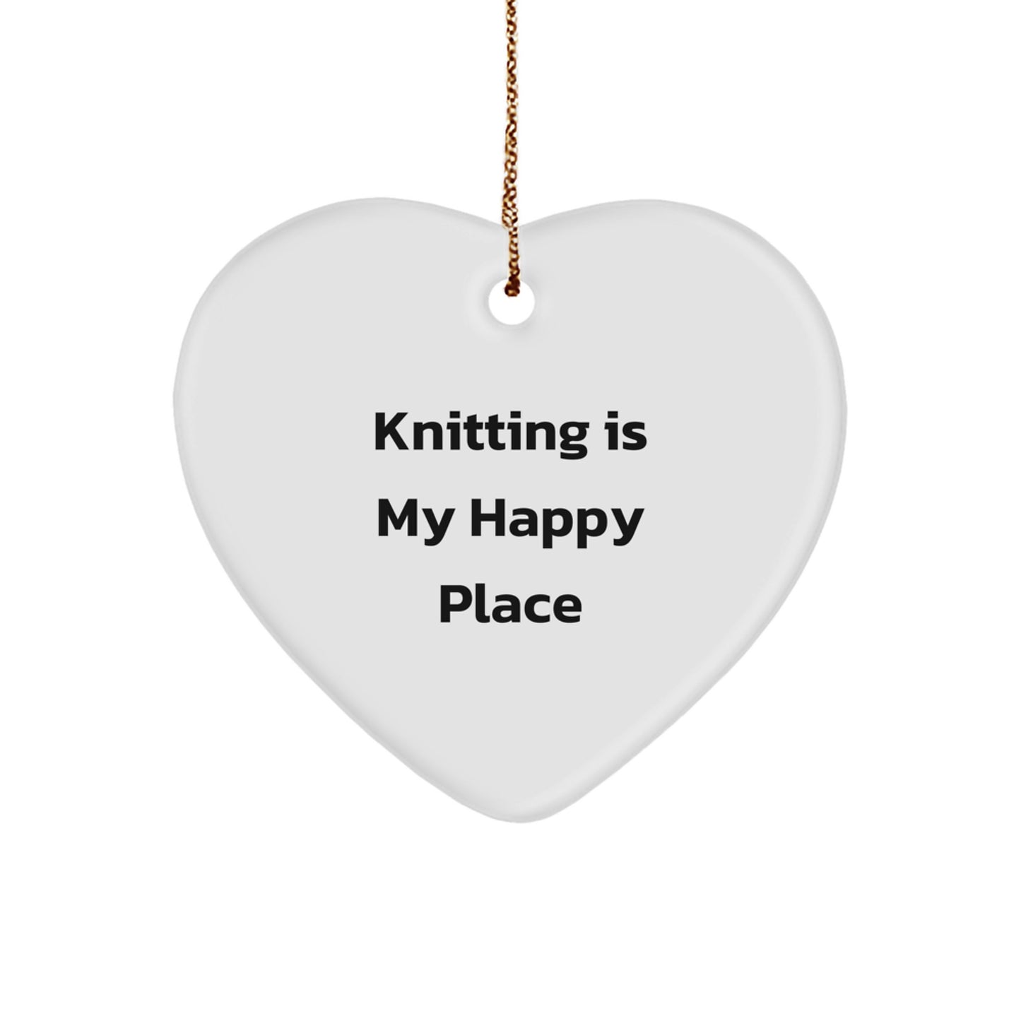 Funny Knitting Heart Ornament Gifts from Women to Friends for Christmas - Image 1