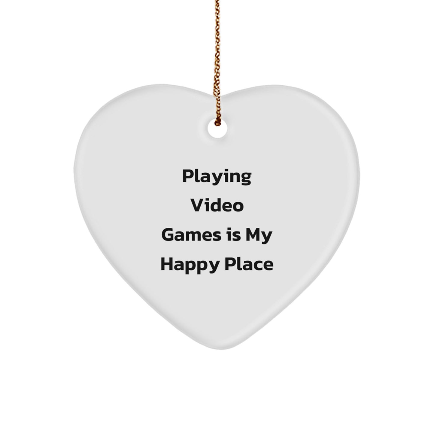 Funny Playing Video Games Christmas Unique Gifts for Men - Heart Ornament Gifts from Sweetheart to Gamer - Image 1