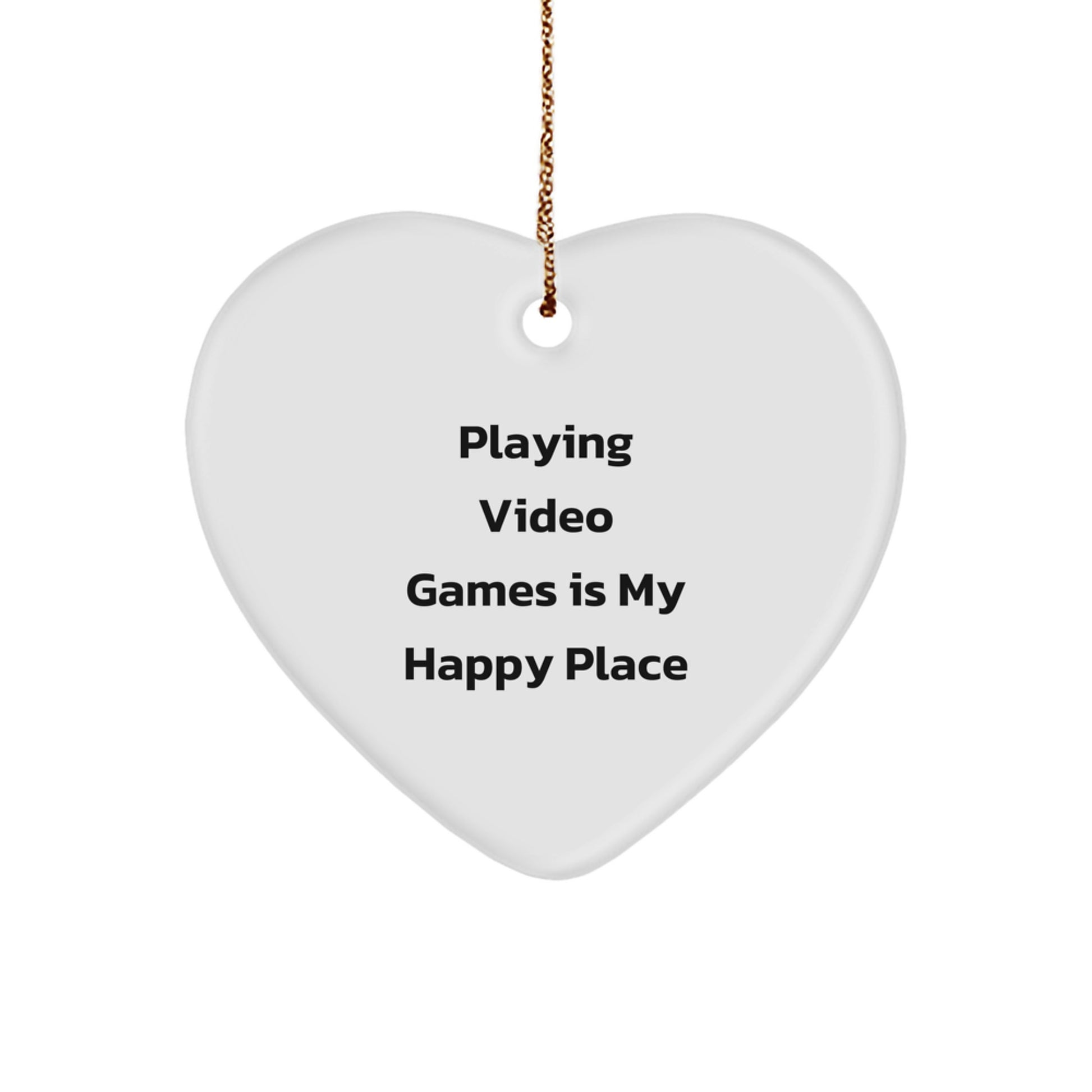 Funny Playing Video Games Christmas Unique Gifts for Men - Heart Ornament Gifts from Sweetheart to Gamer - Image 1