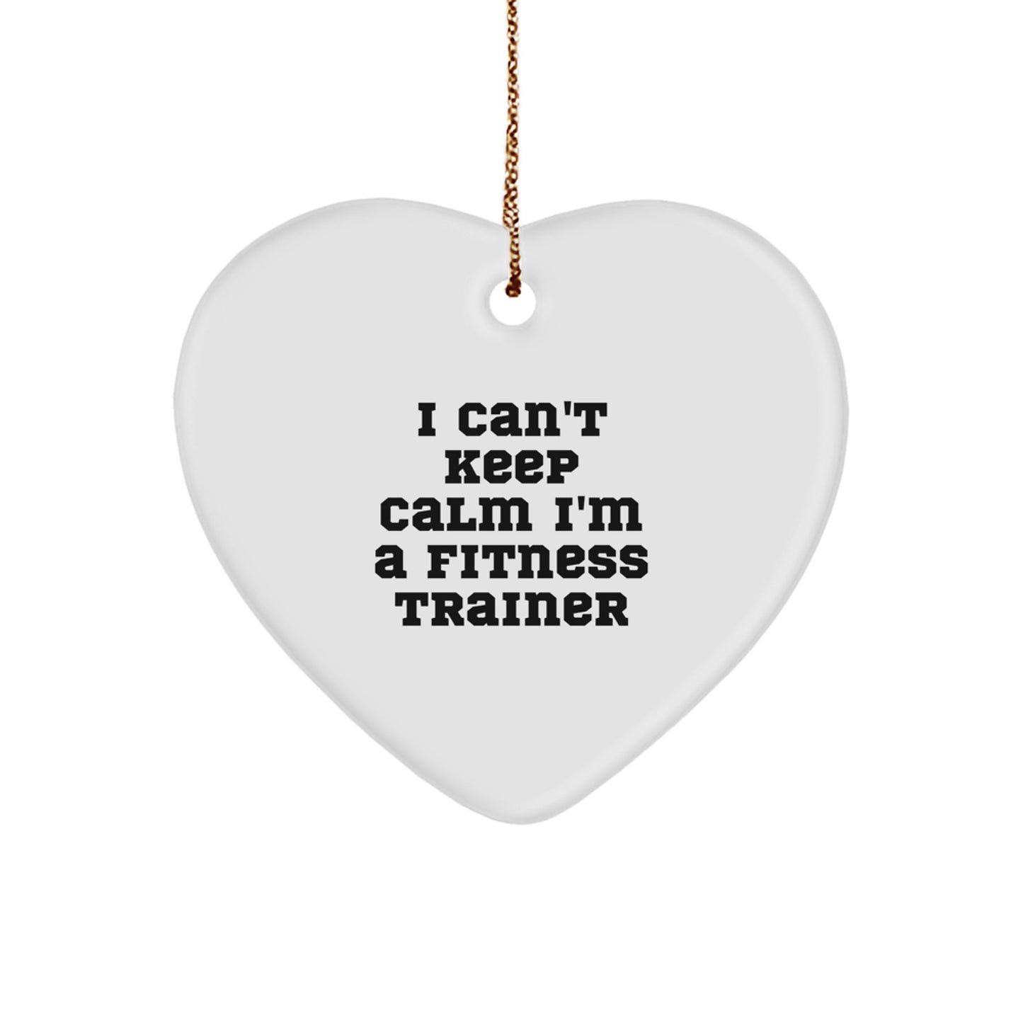 Funny Fitness Trainer Gifts from Friends - I'm A Fitness Trainer Heart Ornament, Fitness Trainer Christmas Unique Gifts for Women, Heart Shaped Decor - Image 1