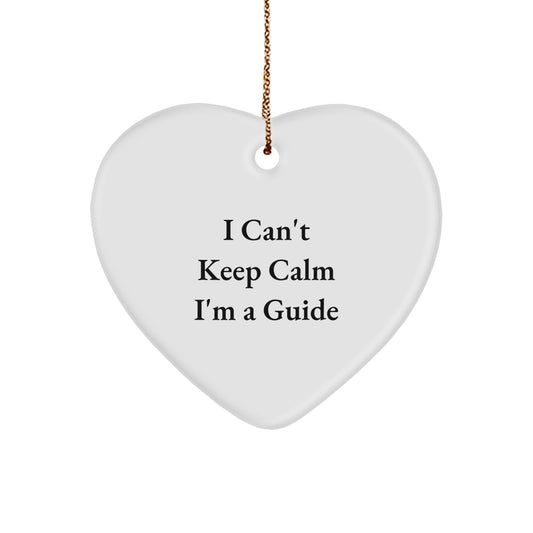 Funny Guide Gifts from Friends, Heart Ornament for Guide Women, Gifts for Guide Christmas - Image 1