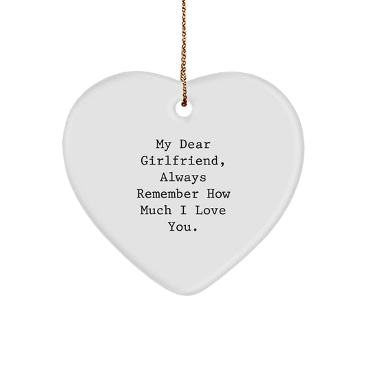 Gifts from Men to My Dear Sweetheart Always Remember Heart Ornament for Women, Cute Christmas Unique Gifts for Her - Image 1