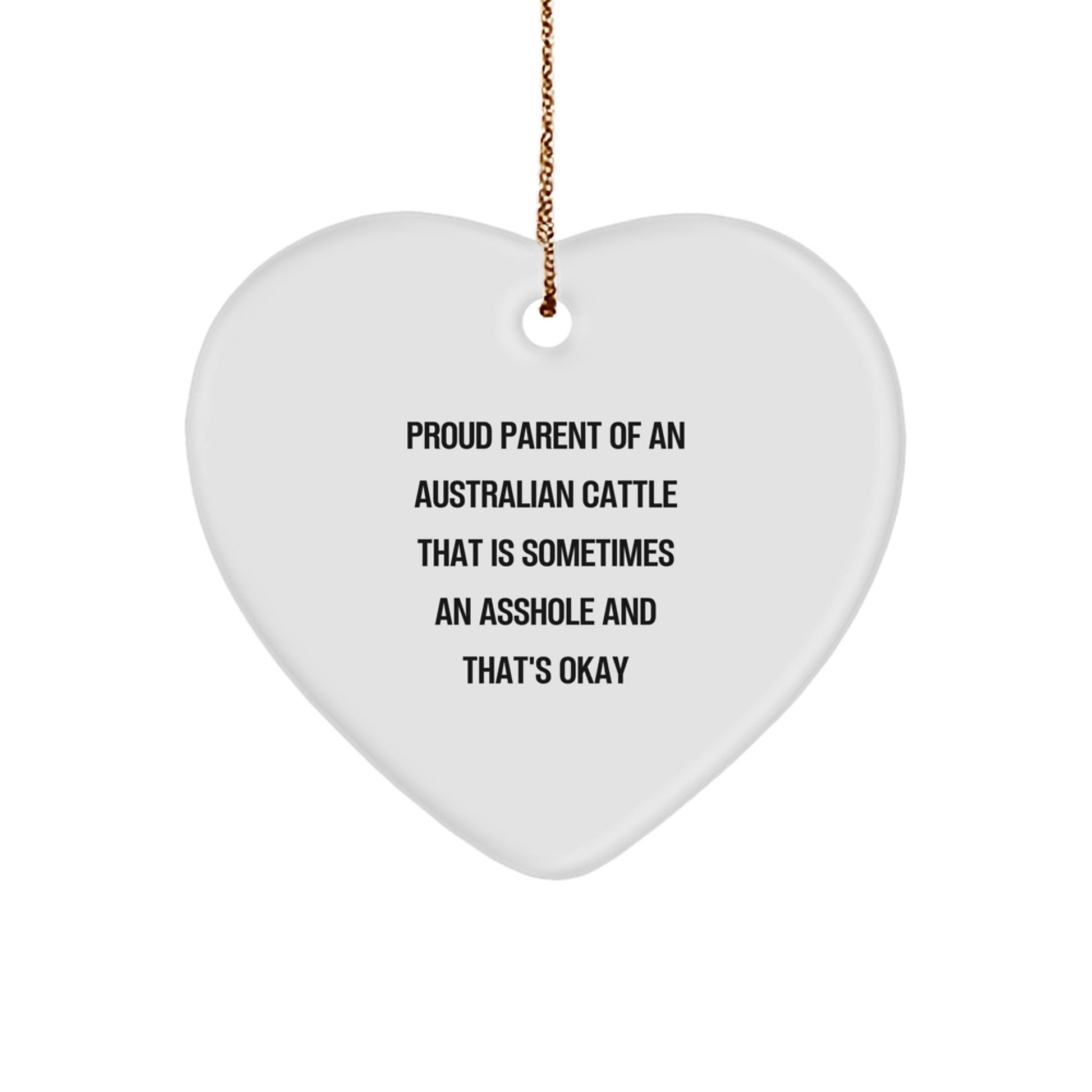Funny Australian Cattle Dog Gifts from Mum to Australian Cattle Dog Lover, Heart Ornament for Christmas Unique Presents - Image 1