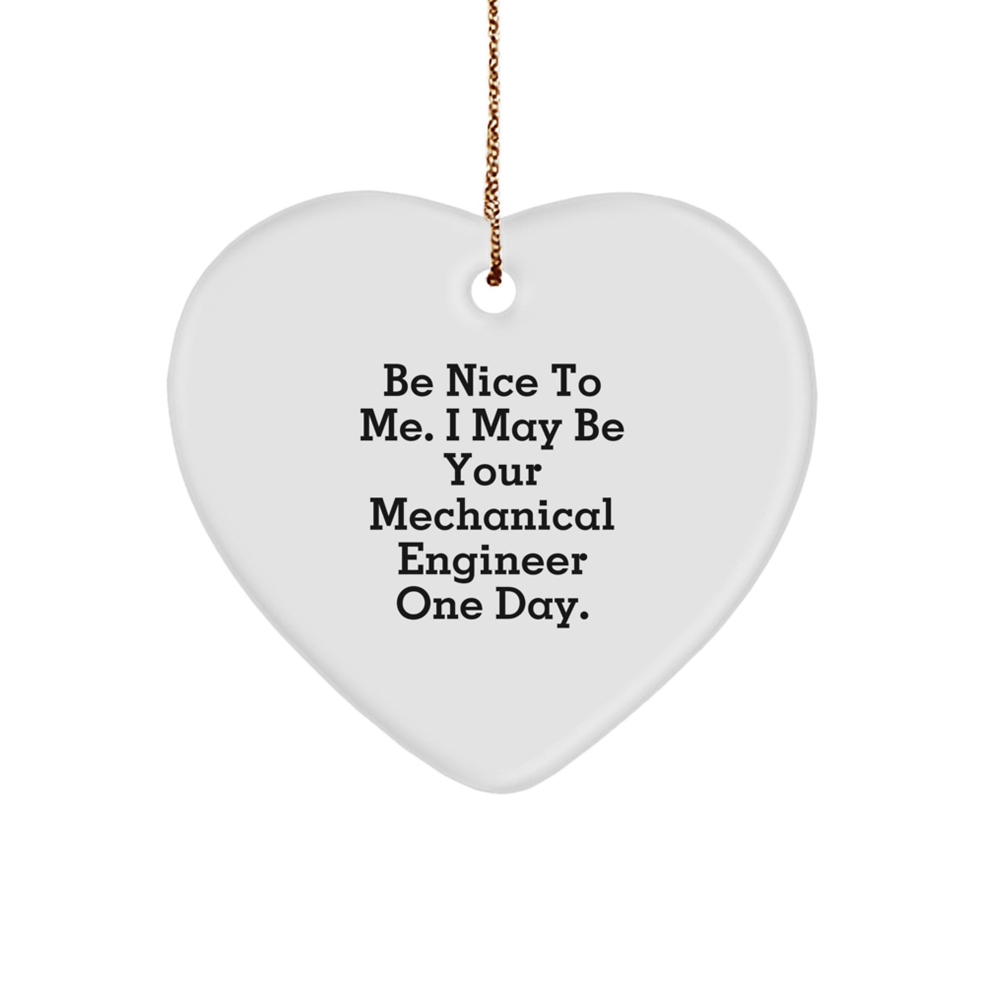 Funny Mechanical Engineer Heart Ornament Gifts from Men to Son or Daughter for Christmas Unique Presents - Image 1