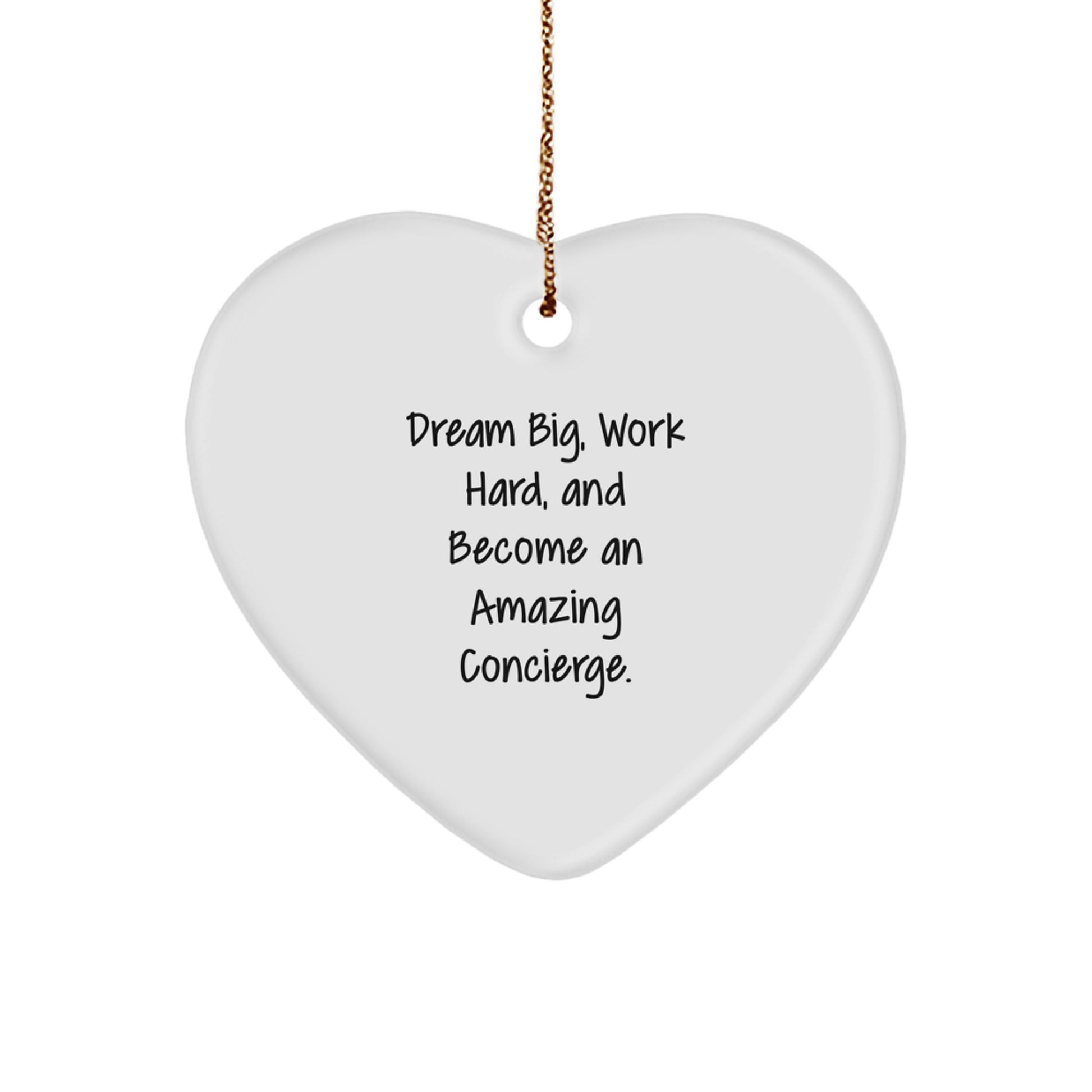 Funny Concierge Quotes Heart Ornament, Gifts from Men to Friends, Unique Christmas Unique Gifts for Concierge - Image 1