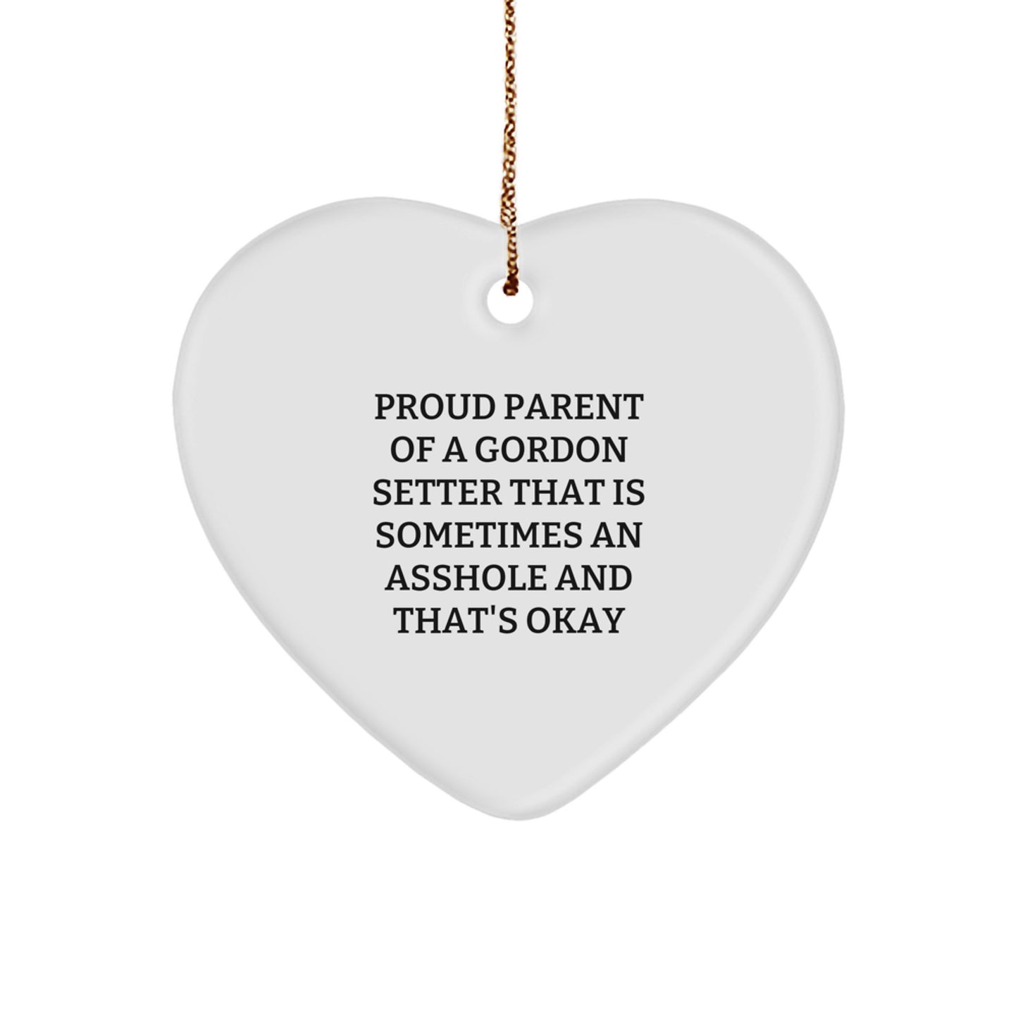 Funny Gordon Setter Dog Gifts for Christmas - Heart Ornament by Proud Parents - Gifts from Friends to Gordon Setter Dog Owners - Image 1