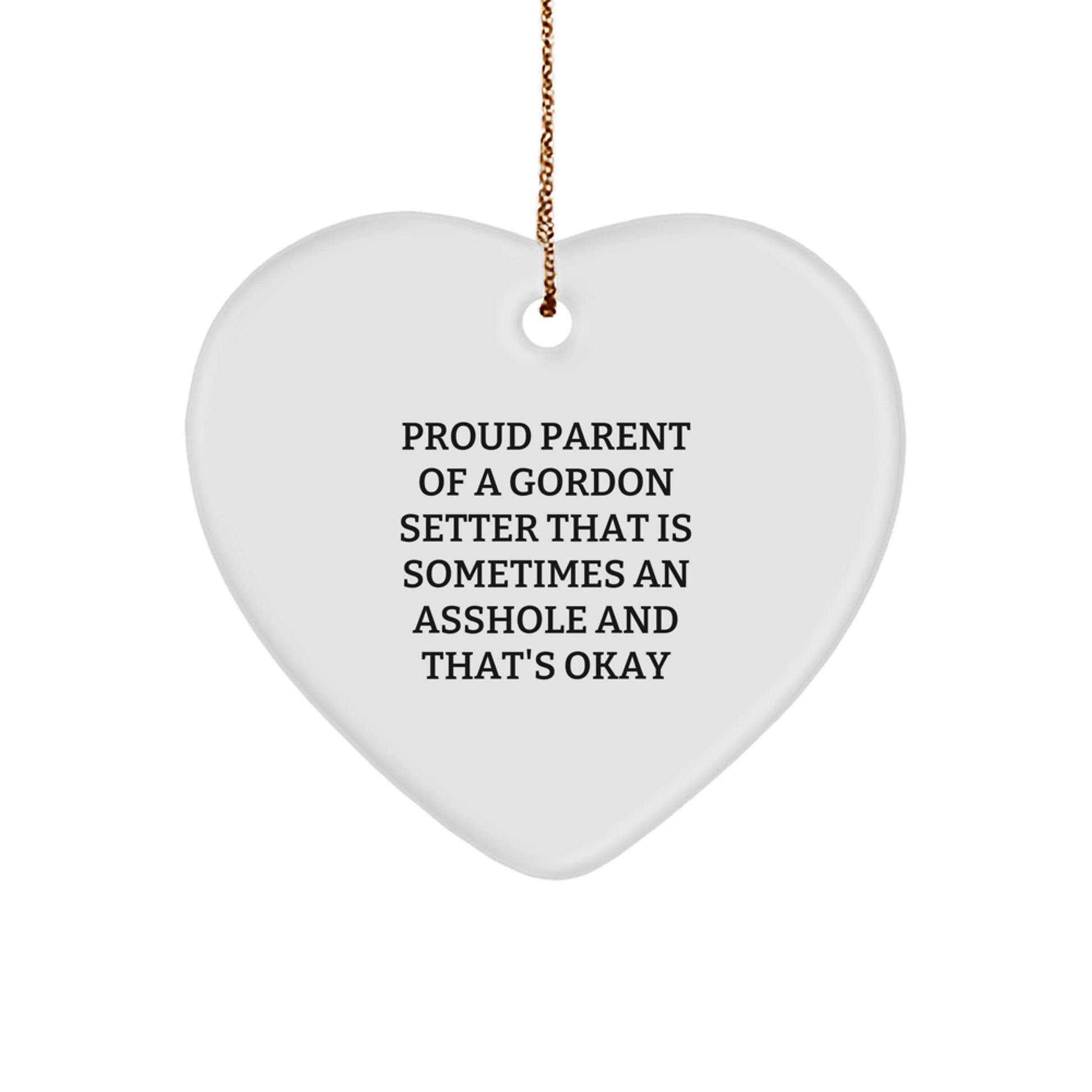 Funny Gordon Setter Dog Gifts for Christmas - Heart Ornament by Proud Parents - Gifts from Friends to Gordon Setter Dog Owners - Image 1