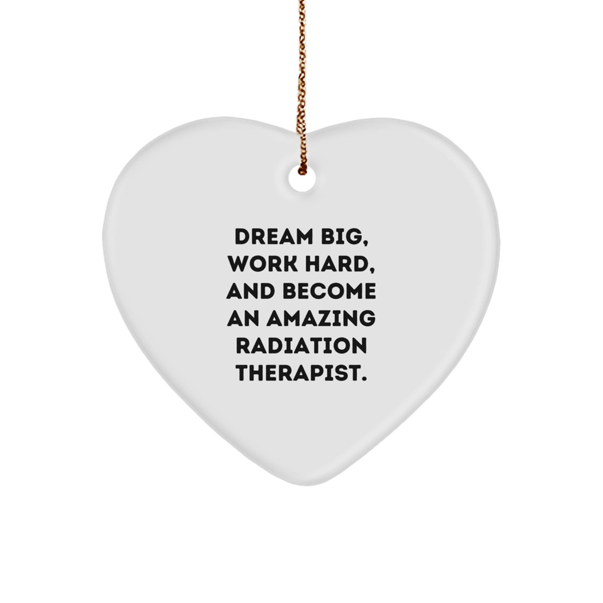 Radiation Therapist Heart Ornament Gifts from Friends and Family, Dream Big and Work Hard, Christmas Unique Gifts for Radiation Therapist - Image 1