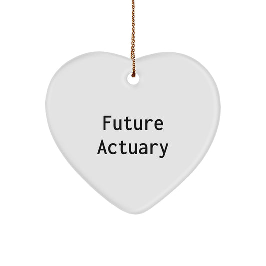 Funny Actuary Gifts for Him, Actuary Heart Ornament, Future Actuary Christmas Unique Gifts from Men to Friends - Image 1