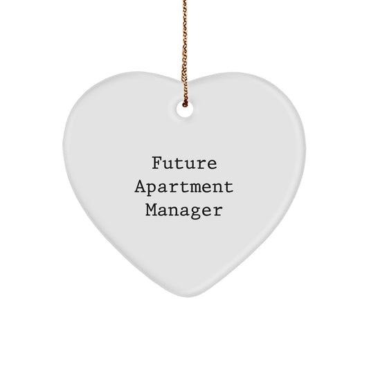 Funny Quotes for Apartment Managers, Heart Ornament Gifts from Friends, Christmas Unique Gifts for Apartment Managers, 'You Gotta Be the Change You Wish to See' Heart Ornament - Image 1