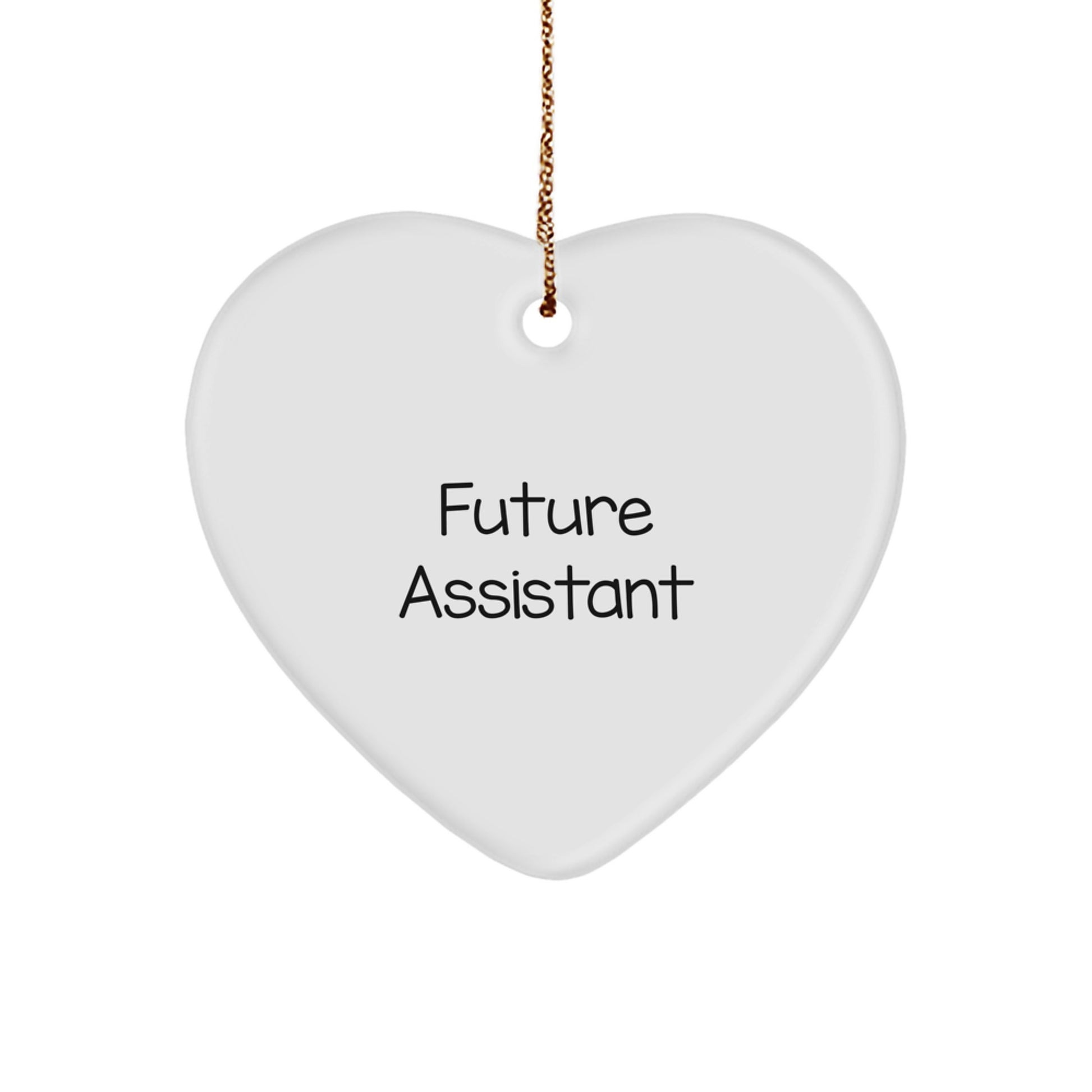 Funny Future Assistant Heart Ornament, Gifts from Friends, Gifts for Assistant, Durable Christmas Decoration - Image 1