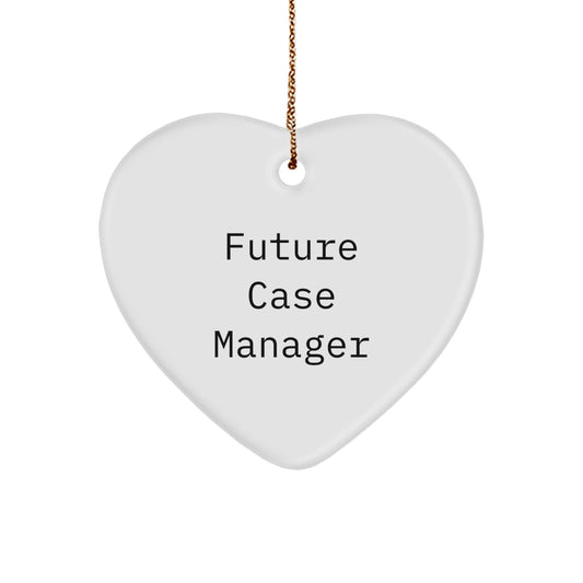 Funny Inspirational Gifts from Friends, Funny Heart Ornament for Future Case Manager, Unique Christmas Unique Gifts for Case Managers - Image 1
