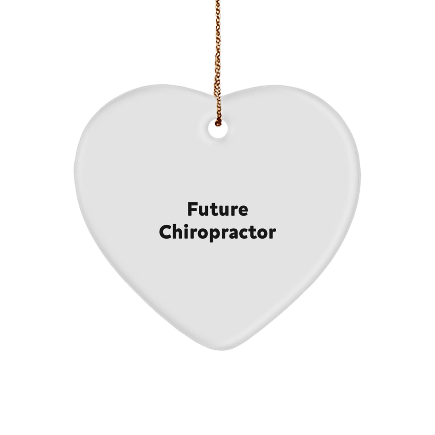 Funny Chiropractor Gifts from Friends, Gifts for Chiropractor Men, Christmas Unique Heart Ornaments with 'Future Chiropractor' - Image 1