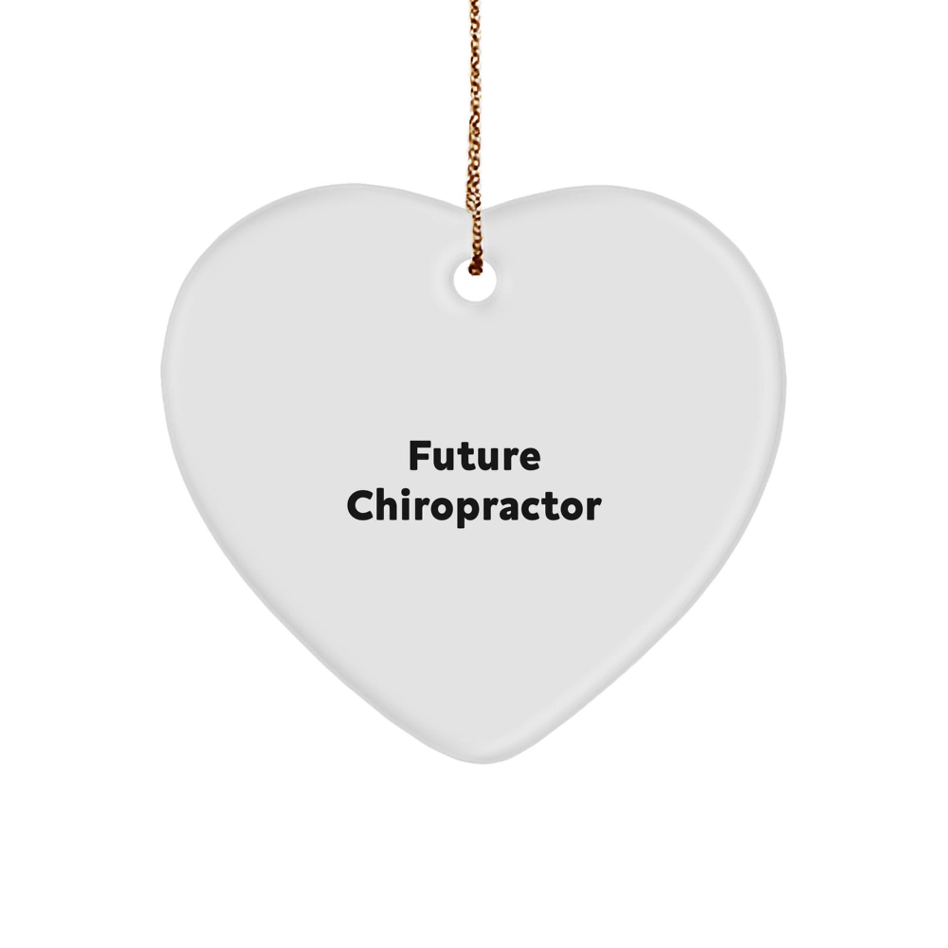 Funny Chiropractor Gifts from Friends, Gifts for Chiropractor Men, Christmas Unique Heart Ornaments with 'Future Chiropractor' - Image 1