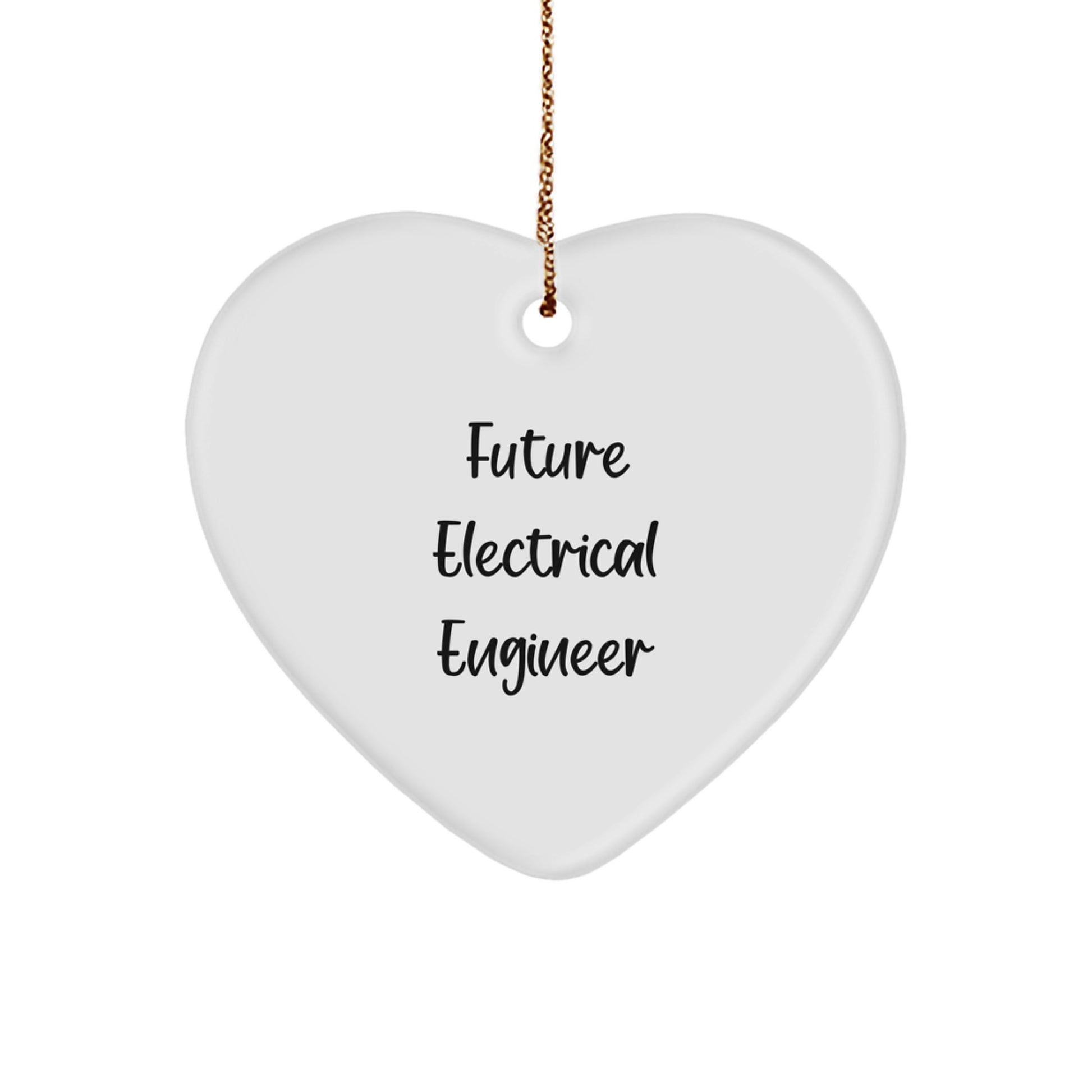 Funny Future Electrical Engineer Heart Ornament Gifts for Him from Friends, Coworkers or Family on Christmas - Image 1
