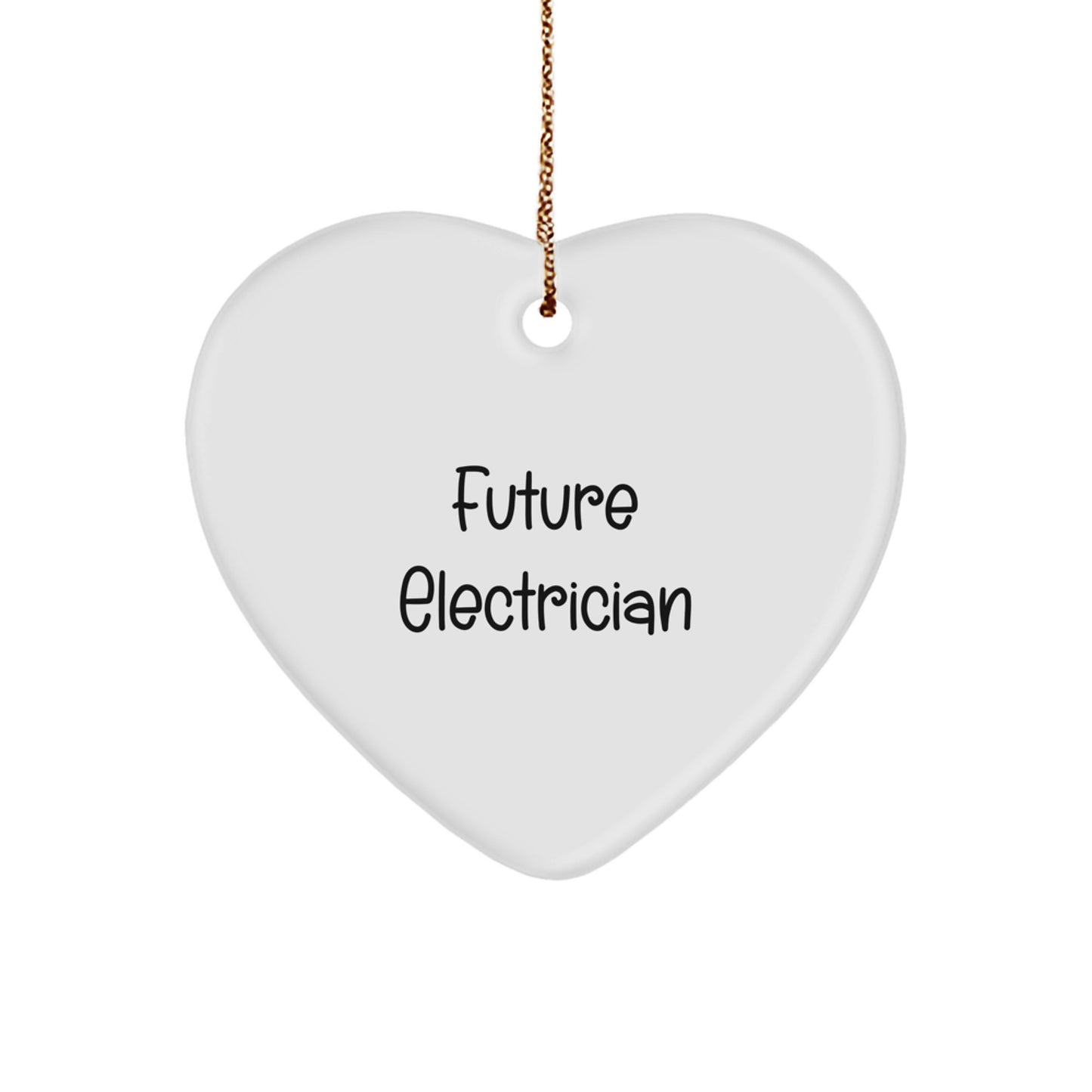 Funny Electrician Heart Ornament Gifts from Friends and Family to Future Electrician - Image 1