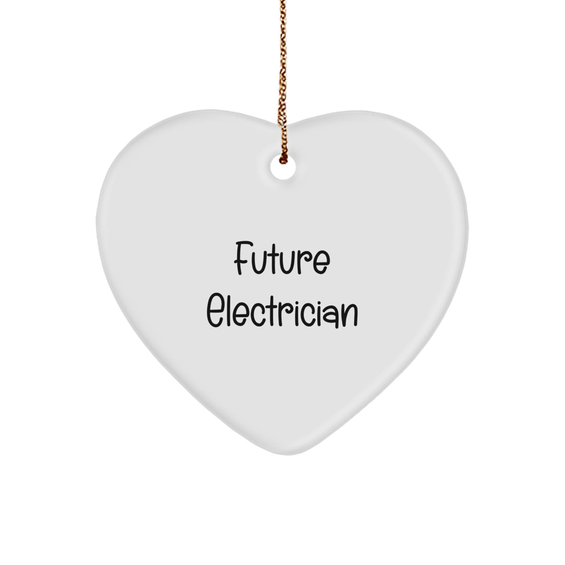 Funny Electrician Heart Ornament Gifts from Friends and Family to Future Electrician - Image 1