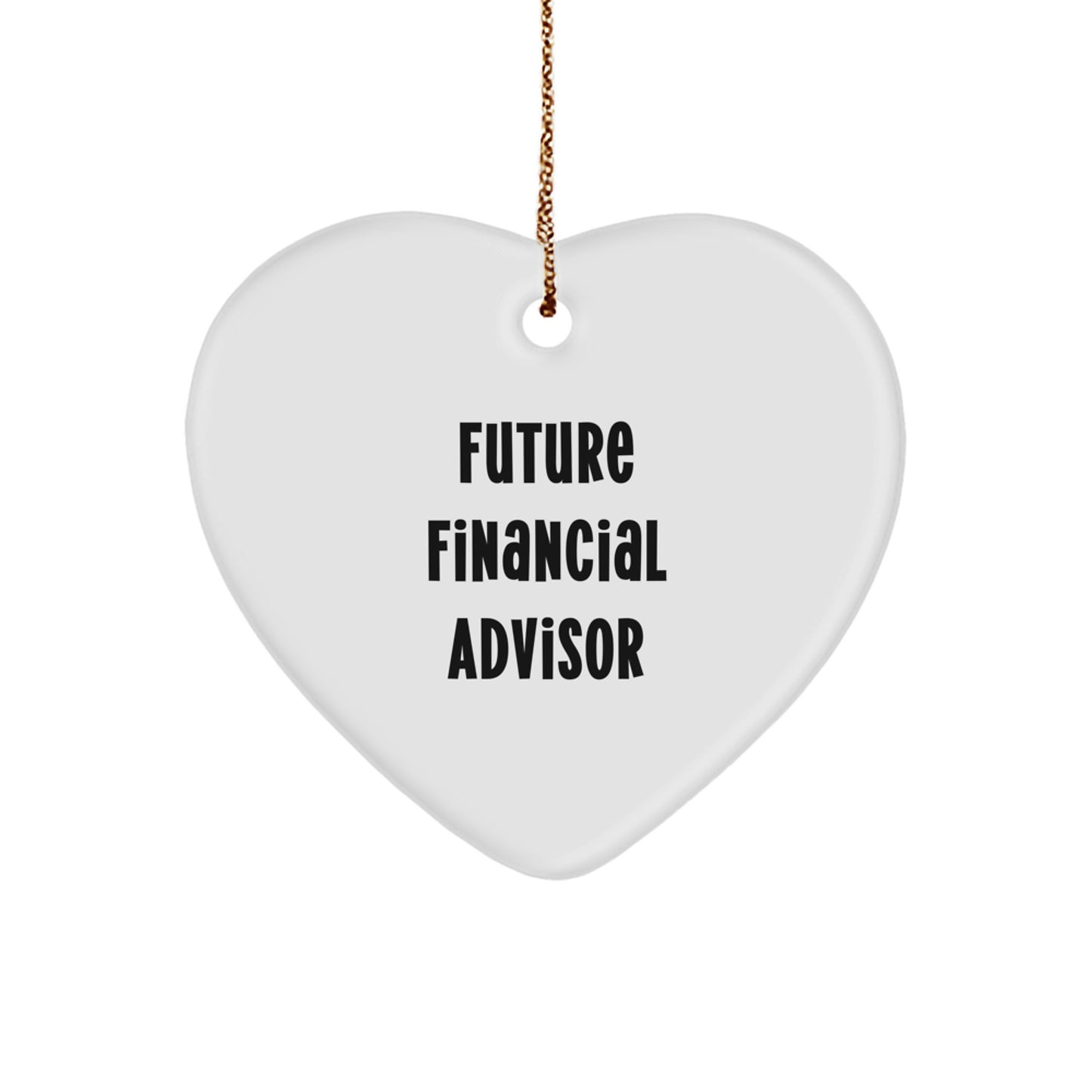 Funny Financial Advisor Gifts from Friends, Heart Ornament for Future Financial Advisor, Christmas Decorations - Image 1