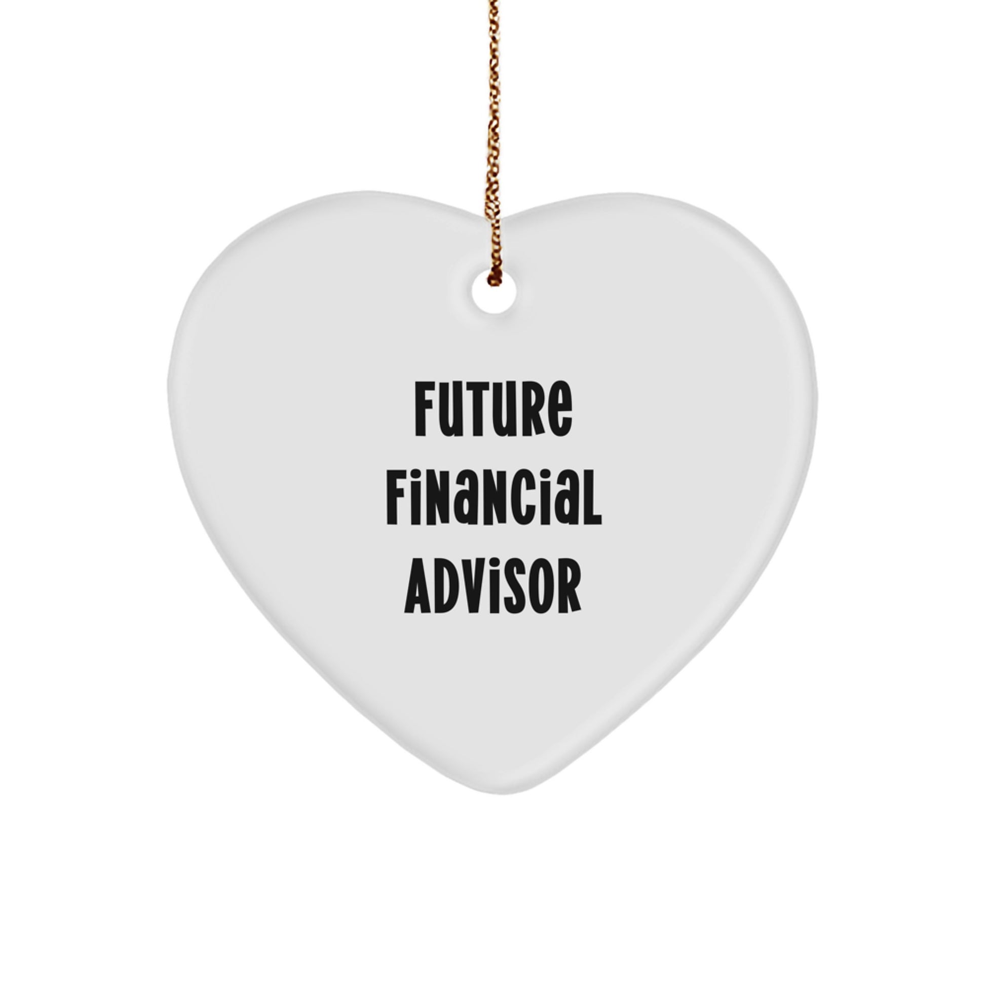 Funny Financial Advisor Gifts from Friends, Heart Ornament for Future Financial Advisor, Christmas Decorations - Image 1