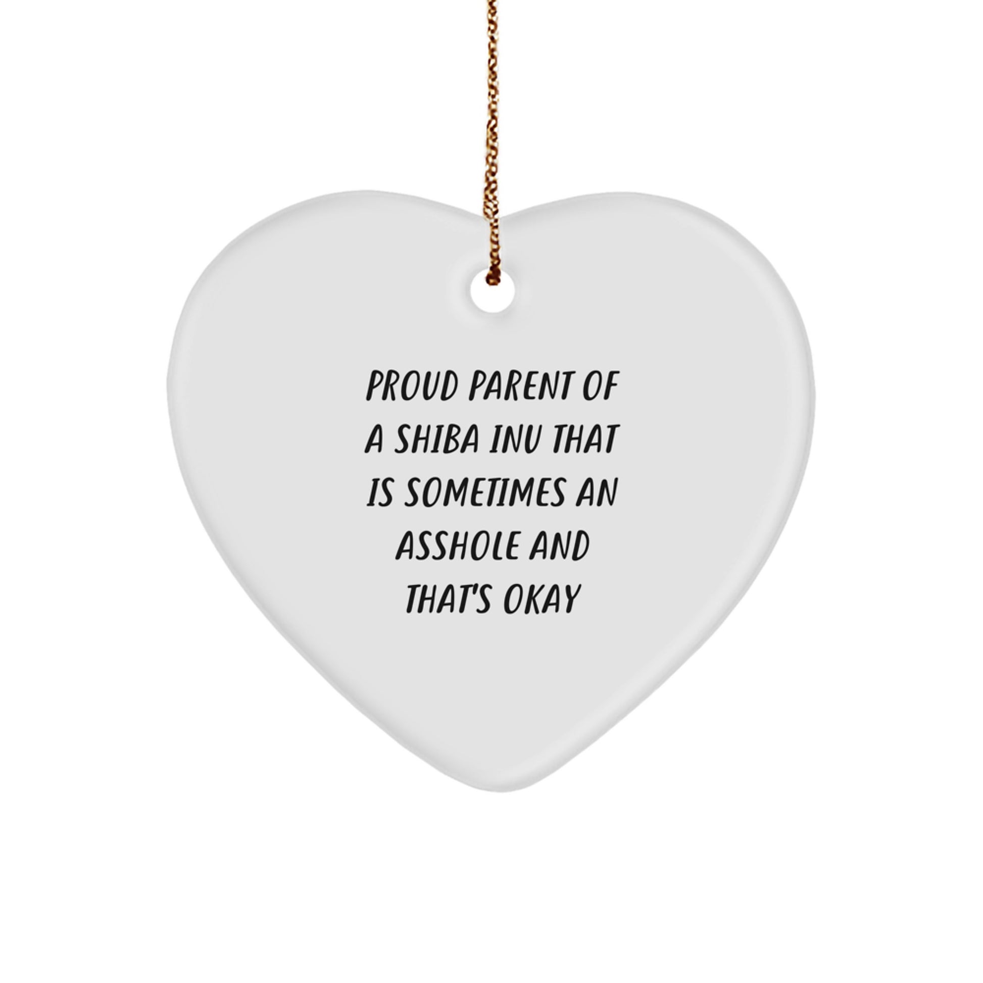 Shiba Inu Dog Heart Ornament Gifts from Proud Parents Funny - Image 1