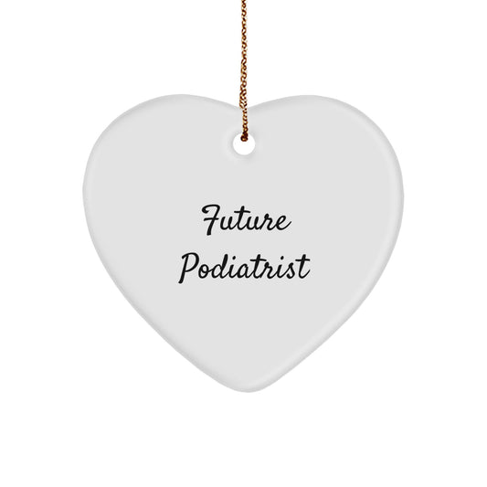 Funny Future Podiatrist Heart Ornament Gifts from Family, Christmas Unique Podiatrist Gifts - Image 1