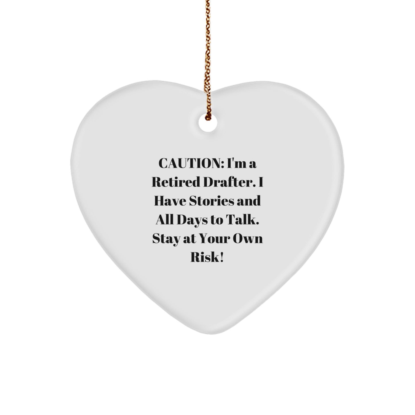 Funny Drafter Gifts, Heart Ornament, Christmas Unique Presents from Friends, Family, Coworkers to Men, Women, Drafter Enthusiasts - Image 1