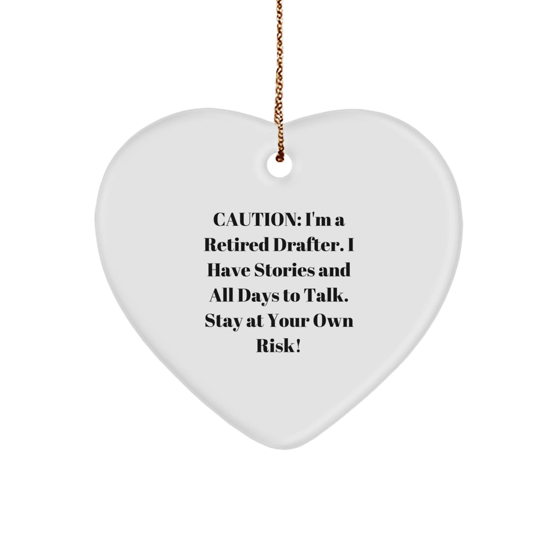 Funny Drafter Gifts, Heart Ornament, Christmas Unique Presents from Friends, Family, Coworkers to Men, Women, Drafter Enthusiasts - Image 1