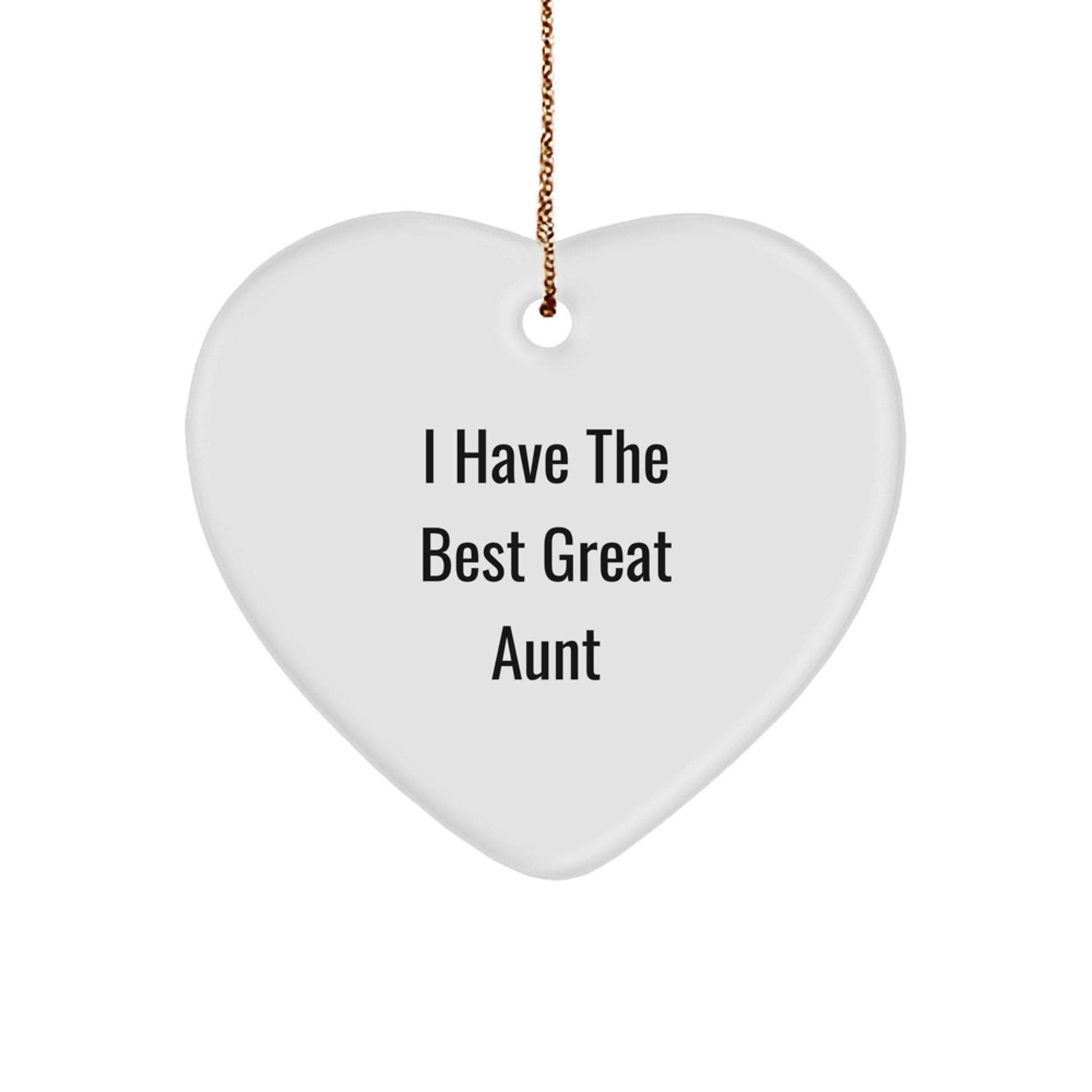  Funny Aunt Gifts from Men for Aunt Christmas Unique Gifts, Heart Ornament, I 'Have The Best Great Aunt' Quote - Image 1