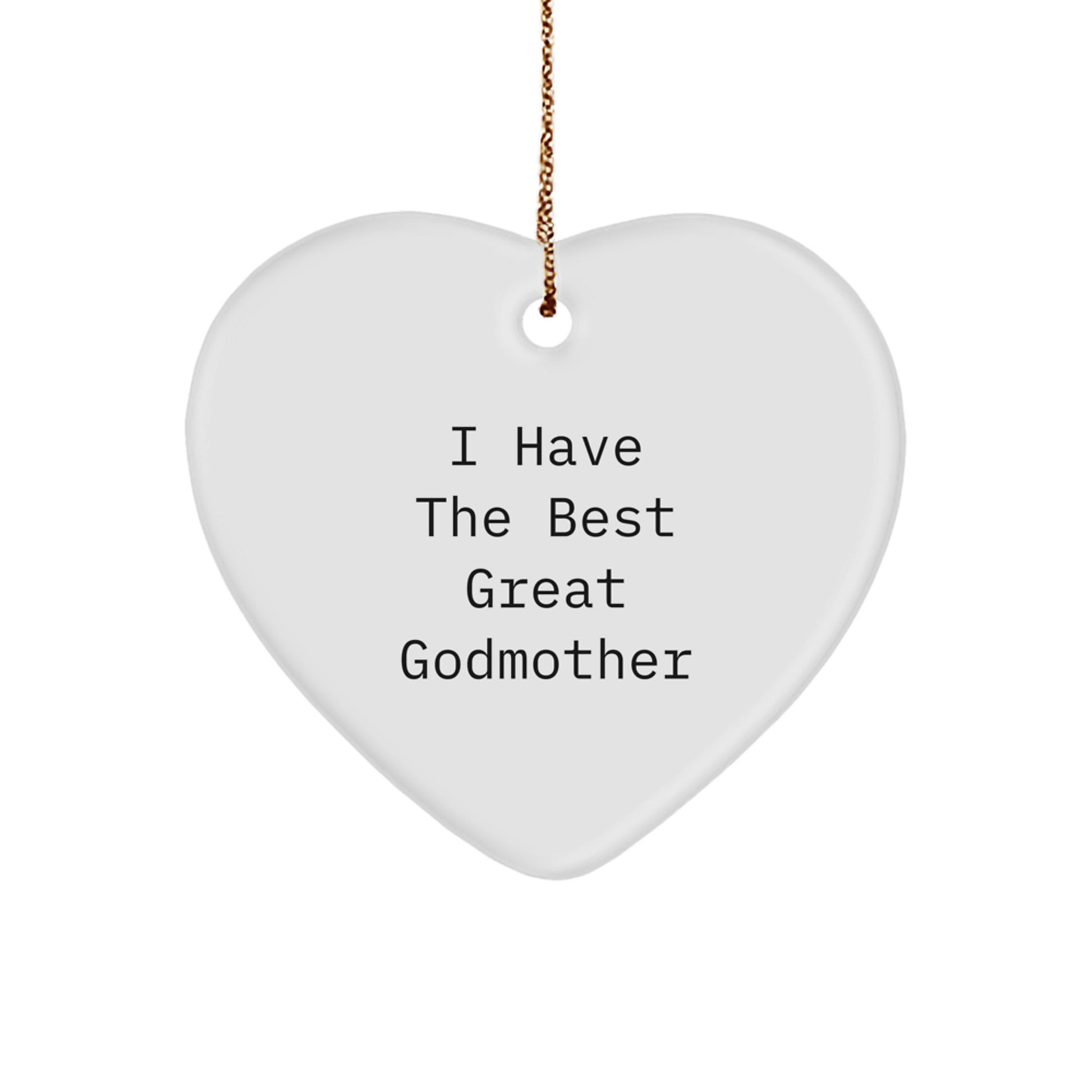 Funny Godmother Heart Ornament Gifts from Daughter or Son for Great Great Grandmother or Grandmother Christmas Unique Gifts - Image 1