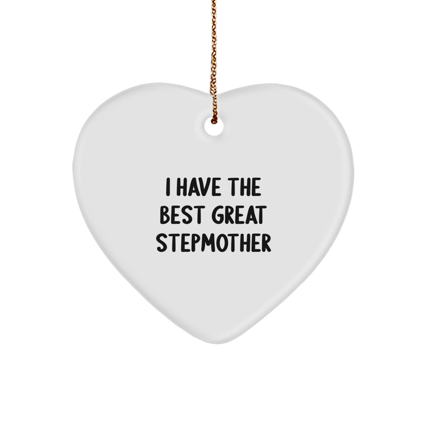 Funny Stepmother Gifts from Men to Great Stepmother Heart Ornament for Christmas Unique Stepmother Love - Image 1