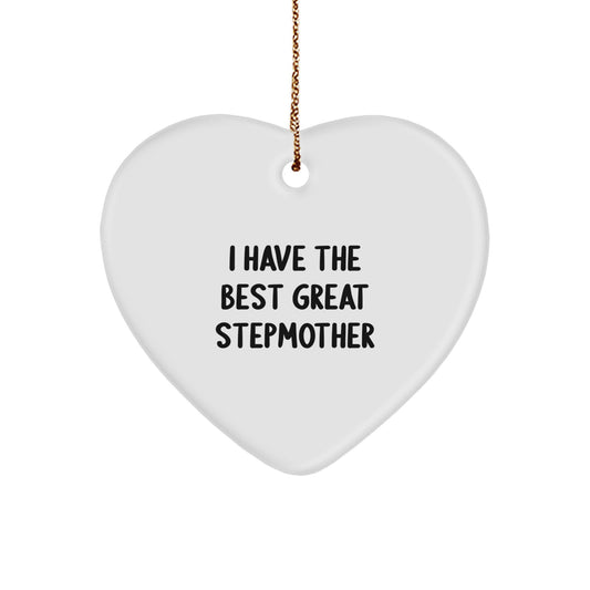 Funny Stepmother Gifts from Men to Great Stepmother Heart Ornament for Christmas Unique Stepmother Love - Image 1