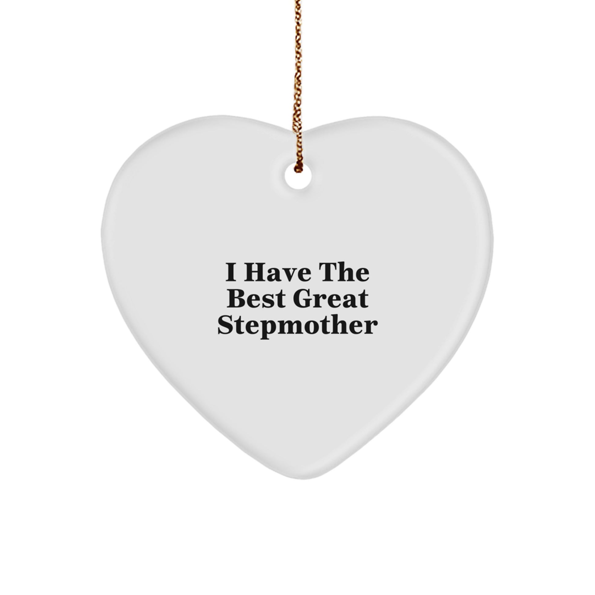 Funny Stepmother Gifts for Stepmother, Heart Ornament, Christmas Unique Gifts from Men to Stepmother - Image 1