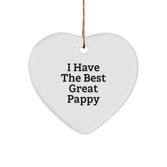 Pappy Funny Heart Ornament Gifts from Men to Pappy for Christmas Unique Gifts - Image 1