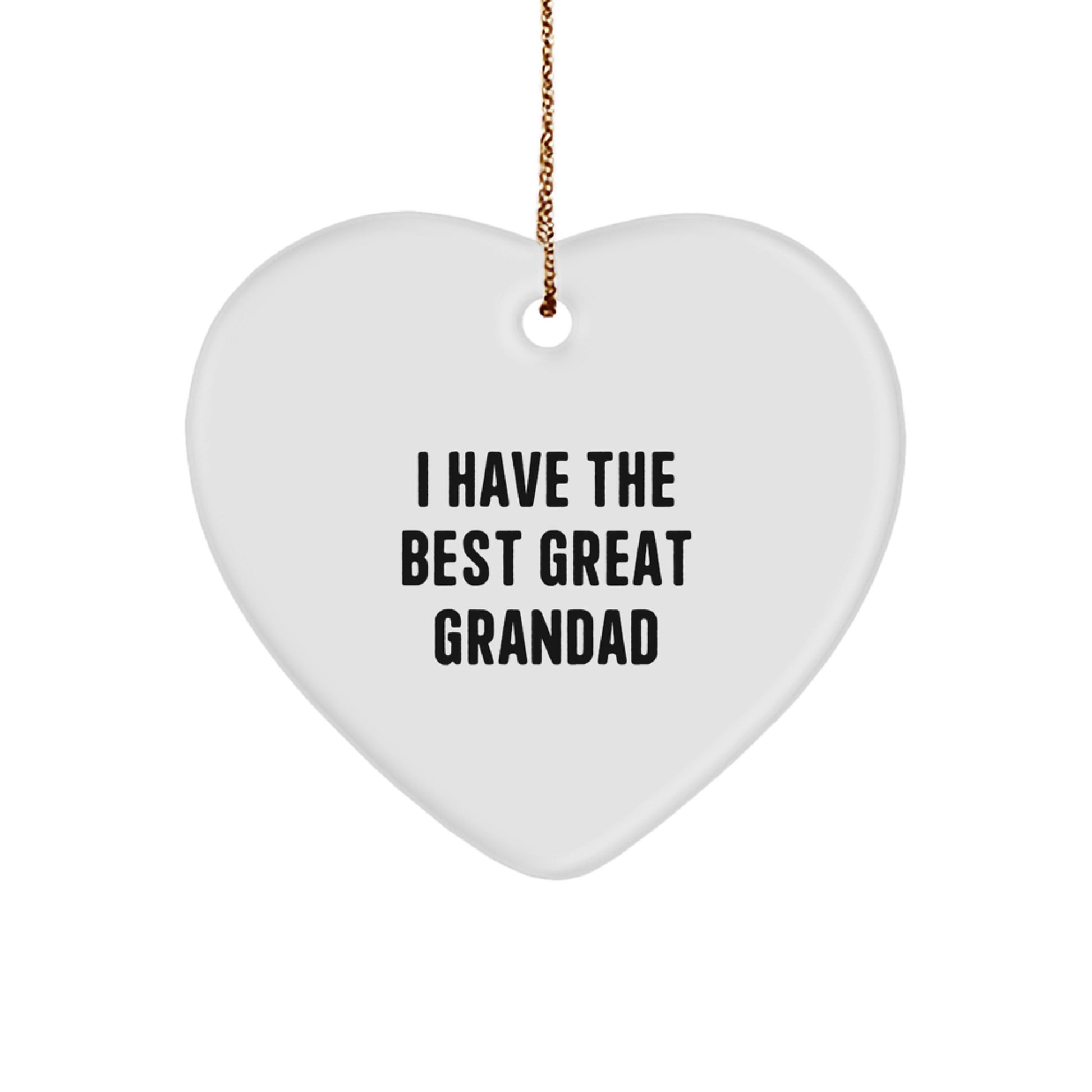 Funny Grandad Gifts, Heart Ornament for Dad, I Have The Best Great Grandad, Gifts from Family for Grandad, Unique Christmas Unique Gifts for Grandad - Image 1
