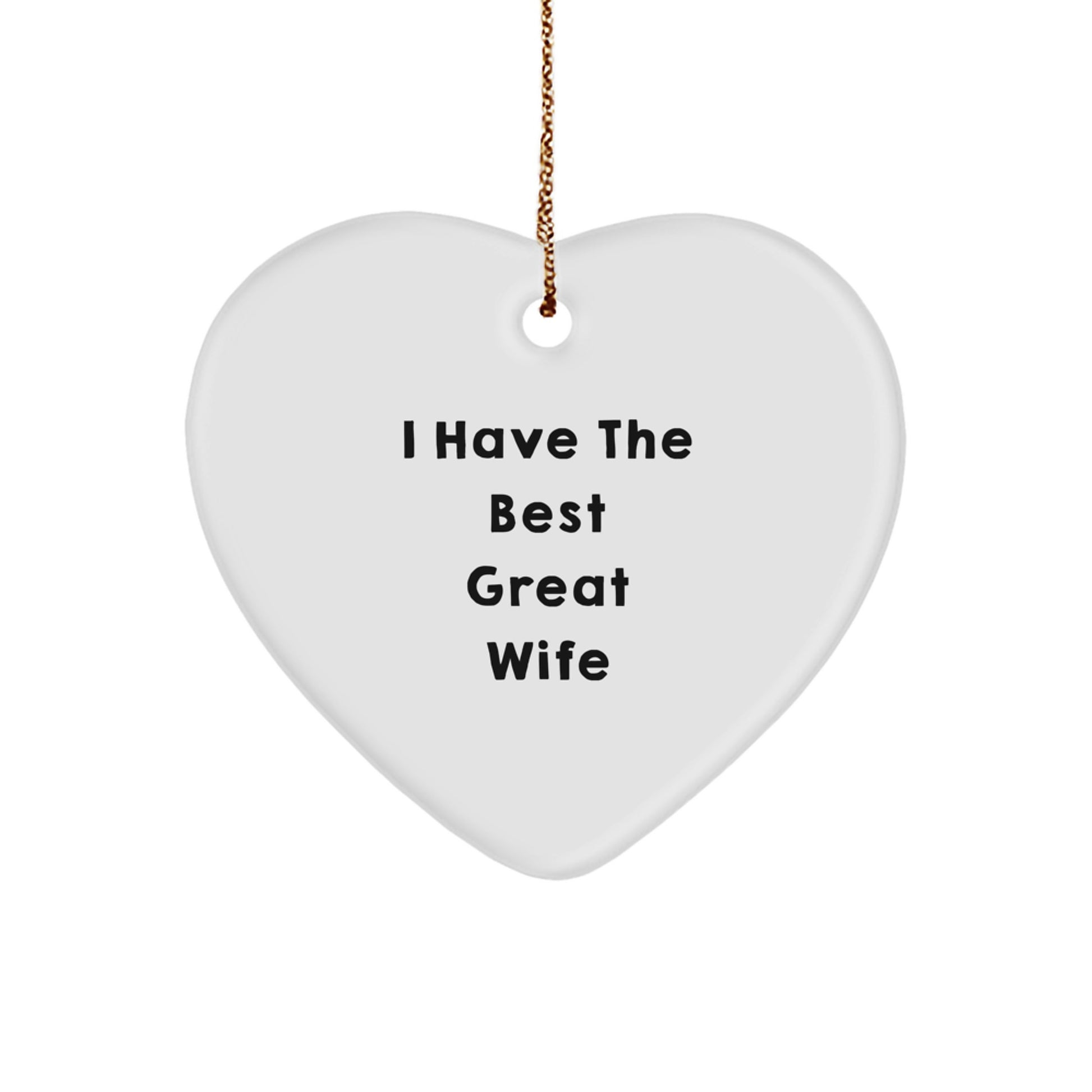 Funny Wife Heart Ornament Gifts from Men to Wife on Christmas Unique Gifts - Image 1
