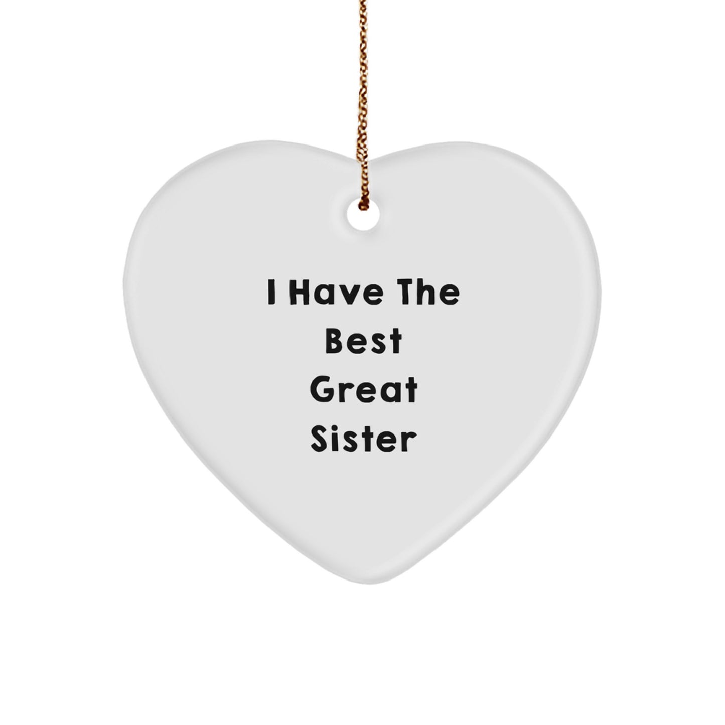 Sister Keepsake Heart-Shaped Christmas Ornament for Her Gift - Image 1